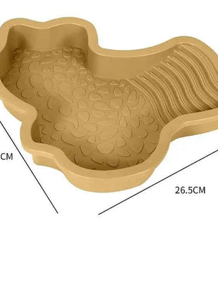 〔CC55〕Reptiles Water Dish With Anti-Slip Imitation Rock Ladders Food Water Bowl For Turtle Lizards Gecko Small Pet Supplies