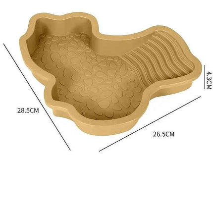 〔CC55〕Reptiles Water Dish With Anti-Slip Imitation Rock Ladders Food Water Bowl For Turtle Lizards Gecko Small Pet Supplies