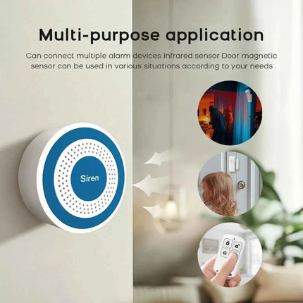 PGST WiFi Alexa Tuya Smart Life Home Alarm Security System Kit Set Home Automation Alarm Security Protection Door Motion Sensor