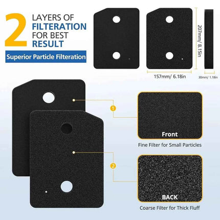 4 Pack Plinth Filter for Miele T1 Dryer, 9164761 Heat Pump Tumble Dryer Filter Toe-Kick Lint Filter Foam Sponge