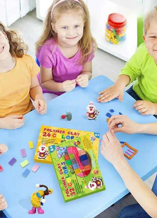 Blocco di argilla polimerica 24/32 colori con scatola di colori per attrezzi Set Processo di stampaggio Forno Cottura Accessori fai da te fatti a mano per bambini principianti