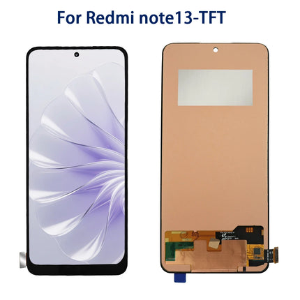 Display AMOLED testato per Xiaomi Redmi Note 13 4G con telaio, LCD 23129RAA4G, gruppo digitalizzatore touchscreen