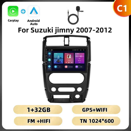 Podofo 8Core AI Voice Car Audio For Suzuki Jimny 2007-2012 Multimedia Player Android Auto Carplay WIFI 4G Bluetooth Car Stereo