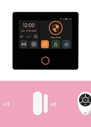 Staniot WiFi 4G sistema di sicurezza domestica protezione di sicurezza Wireless Tuya Smart Home sensori di allarme sirena integrata funziona con Alexa,Supporta il kit antifurto per il telecomando dell'app