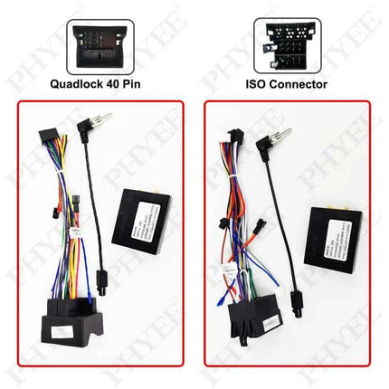 Cablaggio CAN Bus con telaio pannello sistema Android da 9 pollici per guida a sinistra Seat Leon 1P 2005 - 2012, adattatore cavo a 16 pin