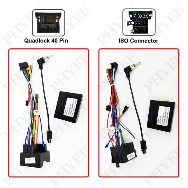 Cablaggio CAN Bus con telaio pannello sistema Android da 9 pollici per guida a sinistra Seat Leon 1P 2005 - 2012, adattatore cavo a 16 pin