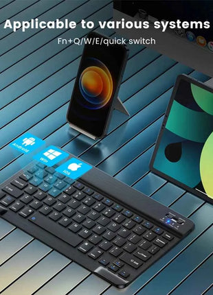 Bluetooth Wireless Keyboard Mouse For IOS Android Windows Tablet For iPad Air Mini Pro Spanish Korean Portugal Russian Keyboard