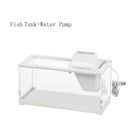 High Transmittance Fish Tank Aquarium Kits with Water Pump Heating Mat Lighting Desktop Decor For Shrimp Jellyfish Goldfish
