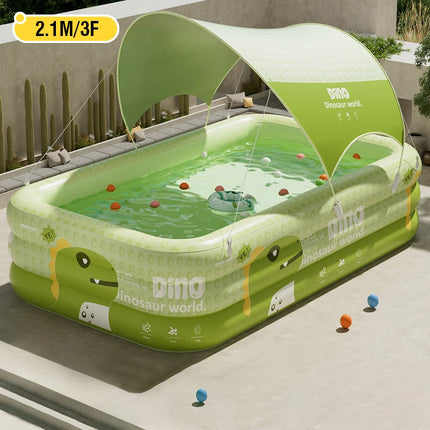 Piscina gonfiabile per bambini PVC Casa all'aperto Grande piscina familiare Piscine per bambini in plastica addensata Giochi d'acqua da giardino