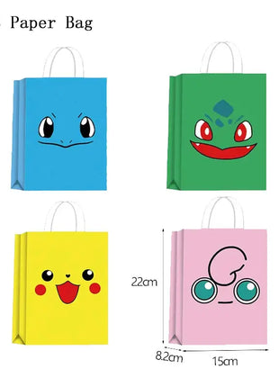 Forniture per decorazioni per feste di compleanno a tema Pokemon Cartoon Pokemon Go Stoviglie Tazze Piatti Palloncino Pikachu per bomboniere per baby shower