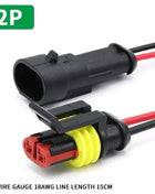 5/20/100sets HID Waterproof Connectors 1/2/3/4/5/6 Pin Car Electrical Wire Connector Plug Truck Harness with 15CM Wire Cable