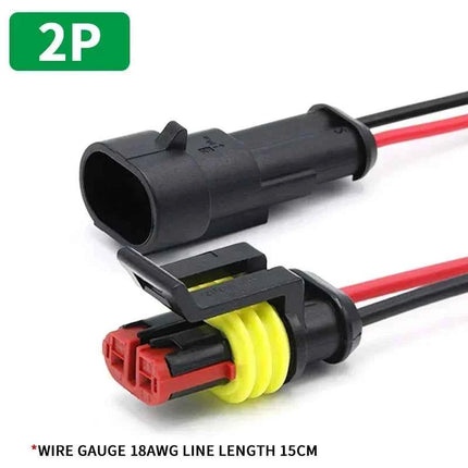 5/20/100sets HID Waterproof Connectors 1/2/3/4/5/6 Pin Car Electrical Wire Connector Plug Truck Harness with 15CM Wire Cable