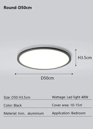 AuroraRealm Illuminazione Ultrasottile Soggiorno Luce Nordico Moderna Lampada da soffitto a LED Decorazioni per la casa Camera da letto Balcone Cucina Corridoio Apparecchio