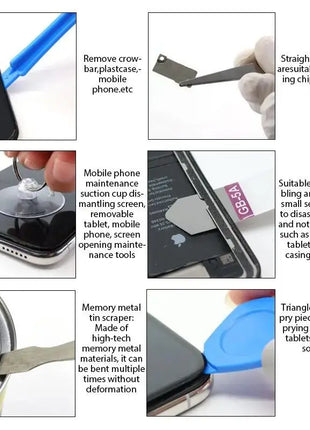 Kit di Strumenti Professionali per Riparazione Telefoni, Set di Cacciaviti Universali per Smontaggio e Apertura Schermo, per iPhone e Xiaomi