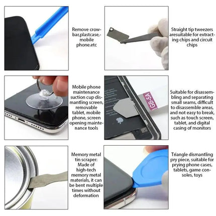 Kit di Strumenti Professionali per Riparazione Telefoni, Set di Cacciaviti Universali per Smontaggio e Apertura Schermo, per iPhone e Xiaomi