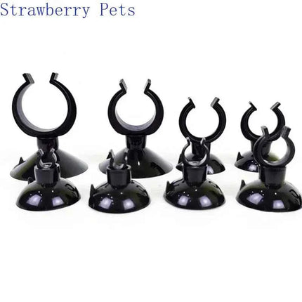 5pcs Black  Aquarium Suction Cup Air Tube Holder Sucker for Fish Tank Pump Oxygen Air Tube Fixing Clip  Aquarium Accessories