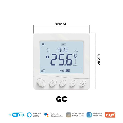 MOES WiFi Smart Thermostat for Floor Heating & Boiler, Tuya App Remote Control, Compatible with Alexa Google Home, Programmable