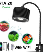 Lominie LED Aquarium Light, Planted Tank Light 4 Channels Remote Control 6500K  for Freshwater Fish Tank Refugium with Gooseneck