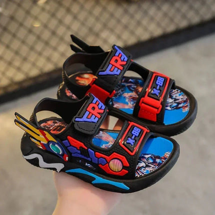 Sandali per ragazzi Disney Scarpe estive per bambini Sandali per neonati per bambini Scarpe casual da spiaggia per bambini Scarpe nere da esterno