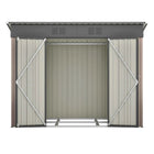 8x4 FT Metal Tool Shed Garden House Including Metal Foundation (without Floor), Weatherproof Garden Shed