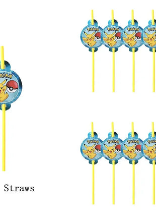 Forniture per decorazioni per feste di compleanno a tema Pokemon Cartoon Pokemon Go Stoviglie Tazze Piatti Palloncino Pikachu per bomboniere per baby shower