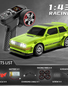 KF30 1:43 4WD RC Car With Gyroscope & Dual Motor System 2.4G Full-Proportional RC High Speed Racing Car LED Lights Toys Gifts