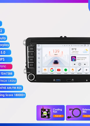 Lettore autoradio Android per VW Polo Golf 5 6 Plus PASSAT JETTA TIGUAN TOURAN SHARAN SCIROCCO CADDY Carplay Audio USB WIFI GPS