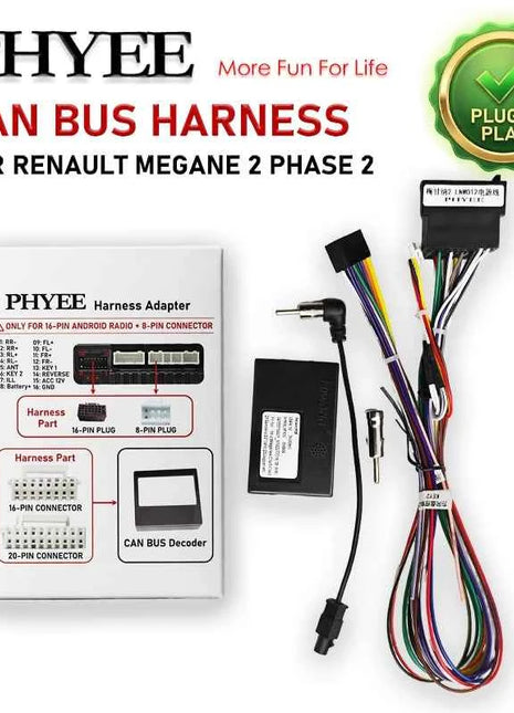 Decodificatore CAN Bus, Supporto R-Link TOMTOM Display SWC, Plug & Play 16 Pin Radio Android, per Renault Megane 2 Fase 2, Clio 3