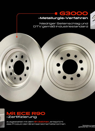 Dischi Freno Posteriori Frankberg 2x per Jeep Cherokee KL Van 2.2L 2.4L 3.2L dal 2013 4779886AB 68243428AB 4779886AC