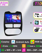 Srnubi 2 Din Android Carplay Car Radio for Renault Clio 4 2012 - 2019 Multimedia Player 2Din GPS Stereo 4G WIFI DVD Head Unit