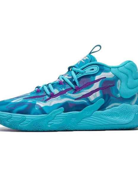 Puma MB.03: Scarpe da Basket Basse Eleganti, Trendy e Versatili con Design Unico - Stile Unisex in Blu e Viola 309867-01