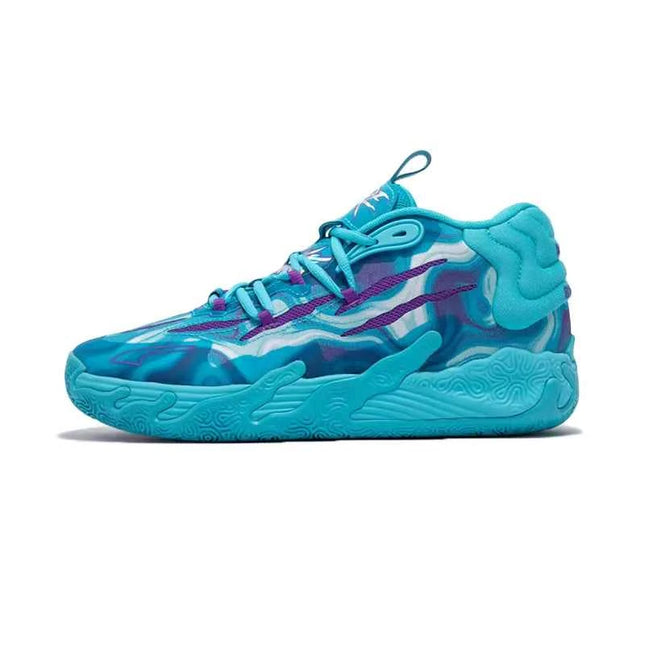 Puma MB.03: Scarpe da Basket Basse Eleganti, Trendy e Versatili con Design Unico - Stile Unisex in Blu e Viola 309867-01