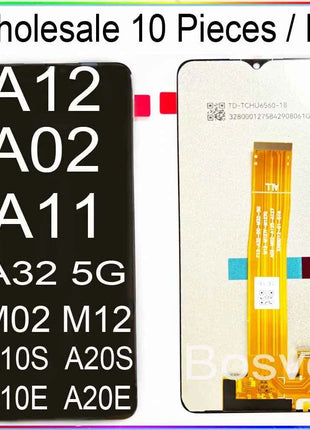 10 Pezzi/lottp Per Samsung A12 Schermo A125 A125F A127 A127F Display A02 M12 M02 Lcd A10S A20S A10E A20E A11 A115 A115F A115U