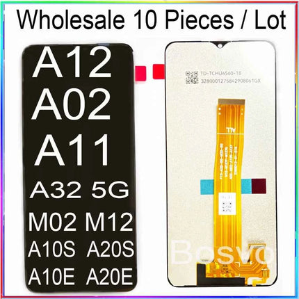 10 Pezzi/lottp Per Samsung A12 Schermo A125 A125F A127 A127F Display A02 M12 M02 Lcd A10S A20S A10E A20E A11 A115 A115F A115U