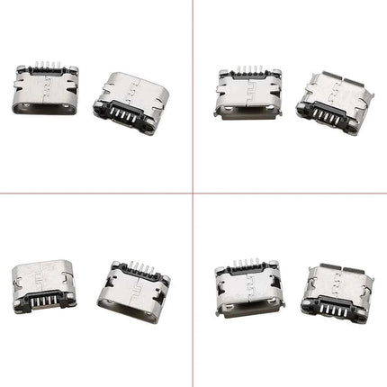 10 Pezzi Connettore Micro USB 5 Pin, Porta di Ricarica SMD SMT per Telefoni Android, Presa Dati e Ricarica, Adattatore per Riparazioni Fai-da-Te
