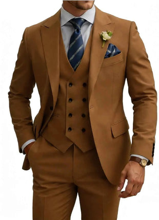 Abito Uomo 3 Pezzi Doppio Petto Slim Fit - Tuxedo Matrimonio e Gala