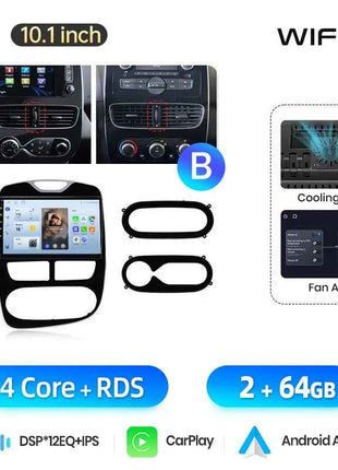 AWESAFE 10" Android Radio For Renault Clio 4 2012-2019 Wireless CarPlay GPS Navigation 4G CAN-BUS Plug and Play Autoradio DSP BT