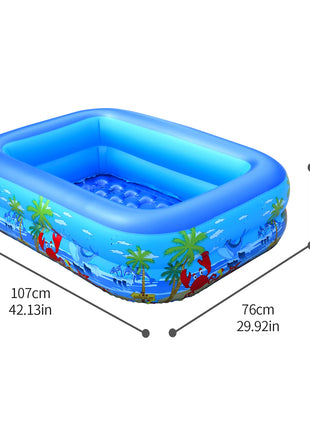 Piscina gonfiabile per bambini, bambini piccoli, adulti, piscina gonfiabile in PVC per feste acquatiche interne ed esterne, blu