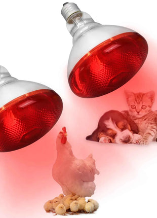 Day Night Infrared Heat Lamp 100W/150W/200W/250W/275W Red Heat Lamp Bulb for Brooder Coop Chicks Snake Amphibian Pet Reptile