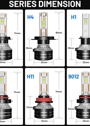 Dualvision H4 LED Headlight H7 H1 H11 H8 9005 HB3 9006 HB4 9012 HIR2 880 881 H27 9007 9008 H13 5570 CSP Canbus Car Lamp Fog Lamp