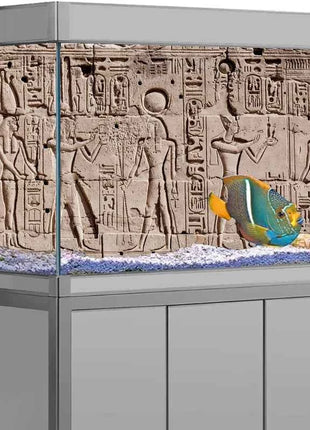 Aquarium Background Sticker, Rock Stone Wall HD Painting Wallpaper Fish Tank Backdrop Decorations PVC