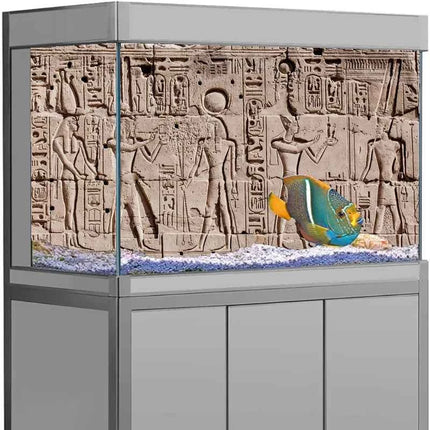 Aquarium Background Sticker, Rock Stone Wall HD Painting Wallpaper Fish Tank Backdrop Decorations PVC