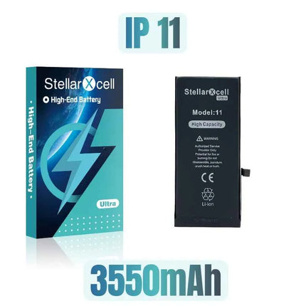 StellarXcell Ultra High Capacity Battery For iPhone7 8Plus 11 12Mini 13ProMax X XS XR 14plus 15Pro  show 100%healthy