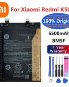 BP48 BP49 BM5E BM5F Original Battery For Xiaomi K40S K50 Pro K50Pro /K50 Game / Mi Poco F4 GT Phone Batteries + Free Tools
