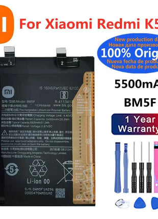 BP48 BP49 BM5E BM5F Original Battery For Xiaomi K40S K50 Pro K50Pro /K50 Game / Mi Poco F4 GT Phone Batteries + Free Tools