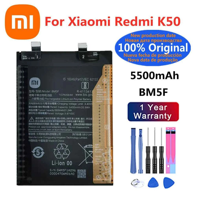 BP48 BP49 BM5E BM5F Original Battery For Xiaomi K40S K50 Pro K50Pro /K50 Game / Mi Poco F4 GT Phone Batteries + Free Tools