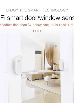 Tuya Smart WiFi Door Sensor Open Close Detector Smart Life App Control Notification Compatible with Alexa Google Home