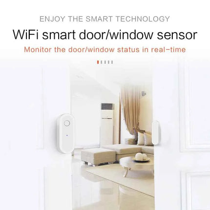 Tuya Smart WiFi Door Sensor Open Close Detector Smart Life App Control Notification Compatible with Alexa Google Home