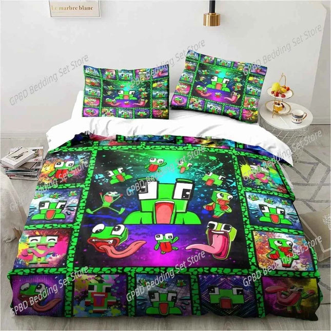 Cartoon Funny Play Unspeak.able Comfortable Duvet Quilt Cover Pillowcase Bedding Set Children Bedroom Decoration Home Textile
