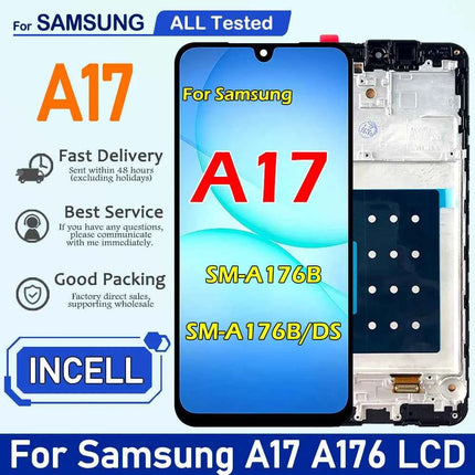 6.7 "incell Per Samsung Galaxy A17 5G A176 SM-A176B Con Cornice Display LCD Touch Screen Digitizer Assembly sostituzione